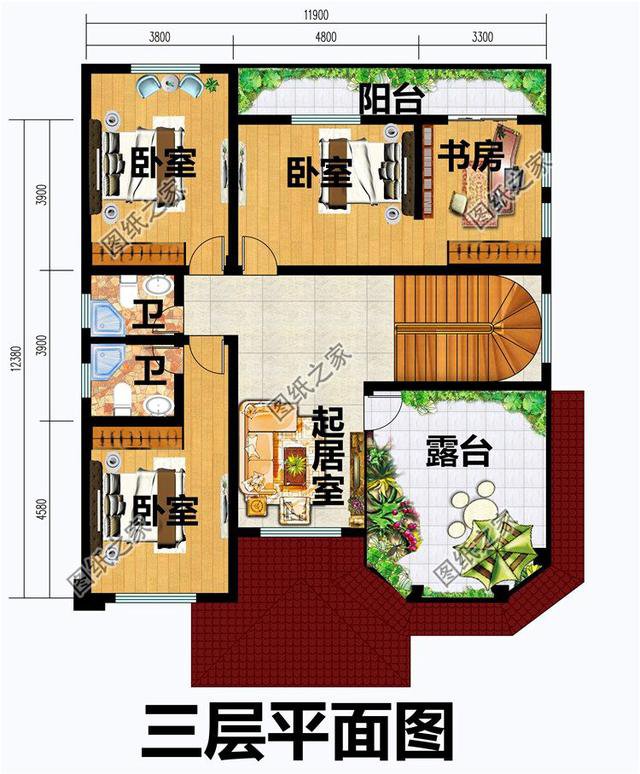 150平米三層別墅設(shè)計(jì)圖，簡(jiǎn)單大方，父母住在里面天天樂(lè)呵呵