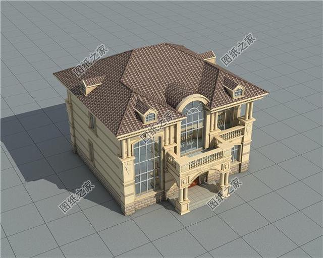 斜屋頂設(shè)計(jì)的農(nóng)村二層樓圖，外觀造型時尚，給你父母和孩子安個家吧