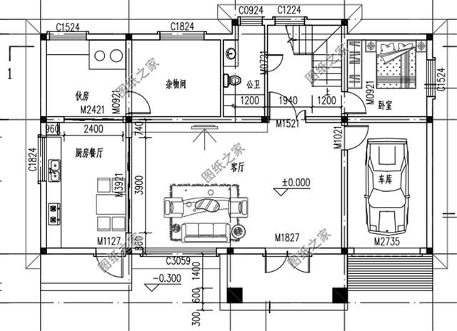 進(jìn)深11米左右農(nóng)村房屋戶型圖，沉穩(wěn)又大方，經(jīng)濟(jì)實(shí)用