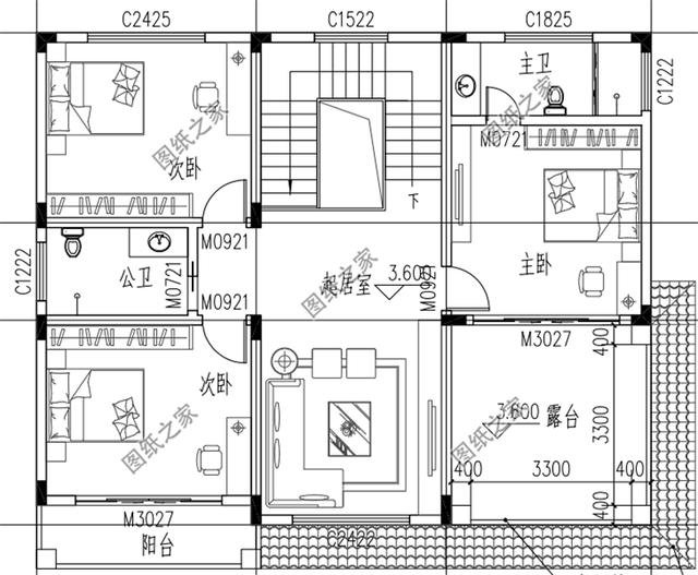 農(nóng)村二層樓房帶大露臺，功能齊全，既可以休閑又可以晾曬