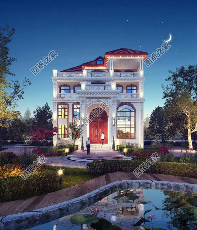 復(fù)式四層自建房戶型圖，氣派又驚艷，第一眼就喜歡上了