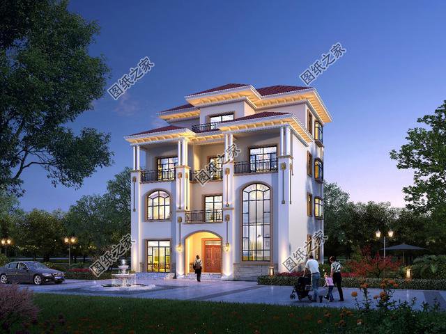 復(fù)式四層自建房戶型圖，氣派又驚艷，第一眼就喜歡上了