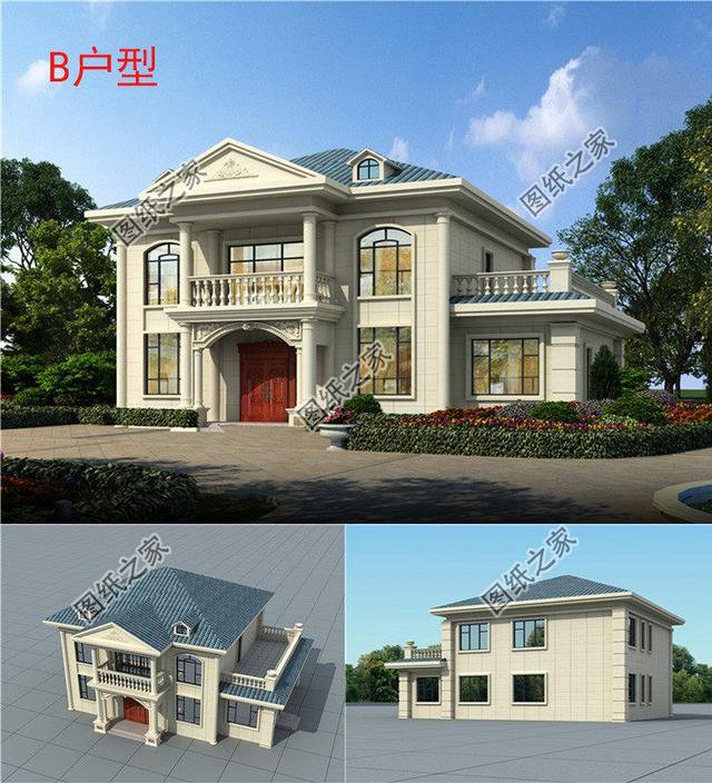 鄉(xiāng)村二層別墅設(shè)計(jì)效果圖，這三款別墅圖收藏了，回家建一棟