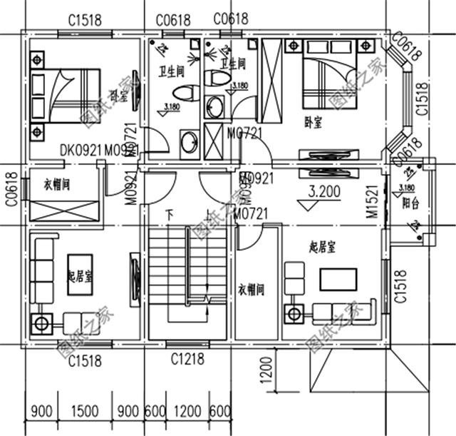 農(nóng)村小戶型自建房設(shè)計圖，第3套進深8米，造價9萬