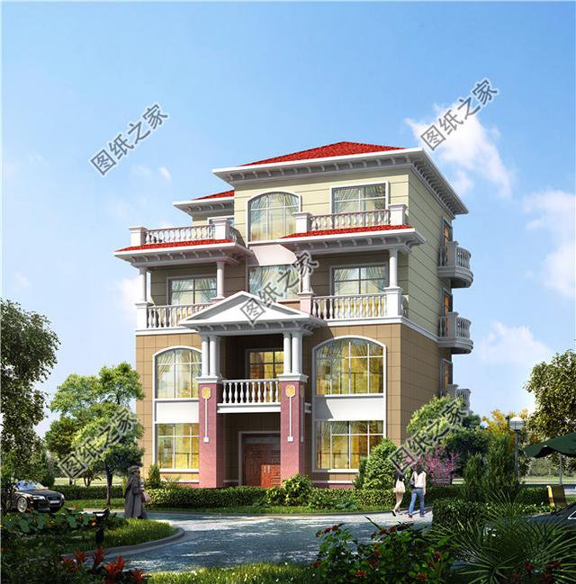 農(nóng)村四層樓房外觀圖，功能齊全，這樣的別墅蓋起來全村都羨慕