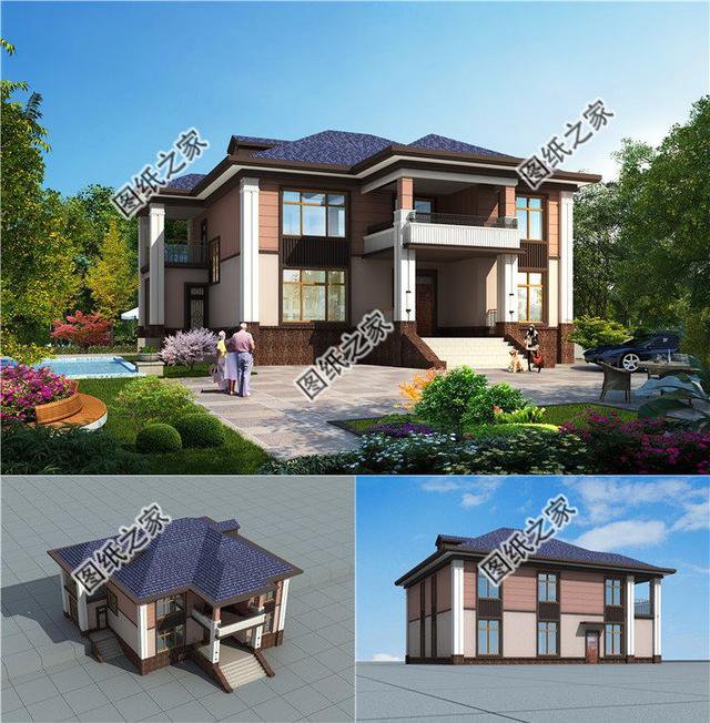 農(nóng)村復(fù)式二層別墅設(shè)計(jì)圖，圖紙簡(jiǎn)單老爸都能看得懂，看完收藏了