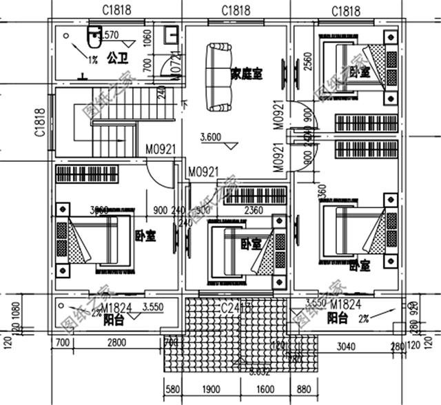 鄉(xiāng)下二層建房110平米別墅戶型圖，造價不到30萬，非常接地氣
