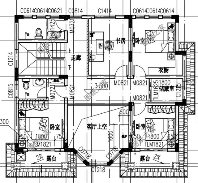 鄉(xiāng)下二層建房110平米別墅戶型圖，造價不到30萬，非常接地氣