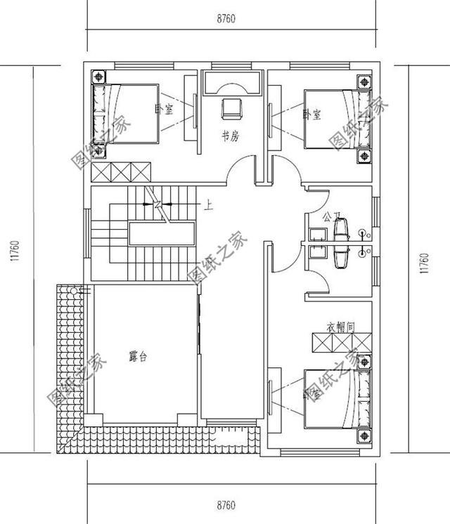 農(nóng)村三層樓房戶型圖，落地窗加露臺，好多人都夸第三套建的好