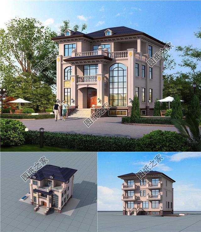 農(nóng)村三層樓房戶型圖，落地窗加露臺，好多人都夸第三套建的好