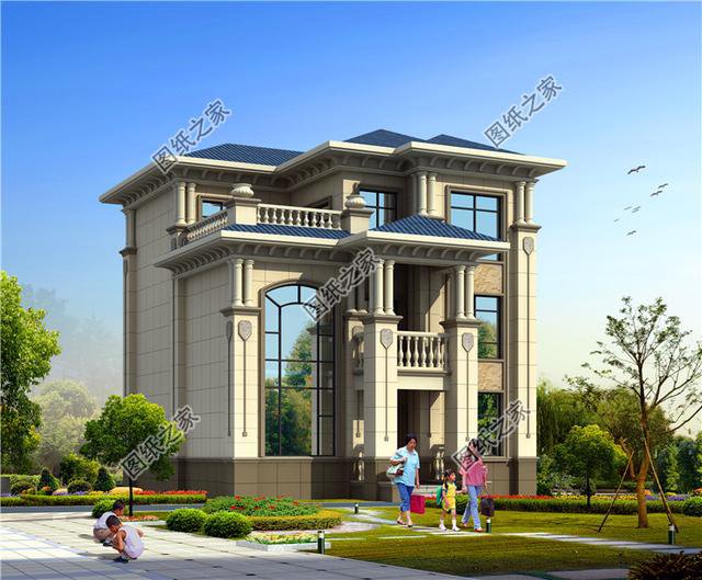 農(nóng)村三層樓房戶型圖，落地窗加露臺，好多人都夸第三套建的好