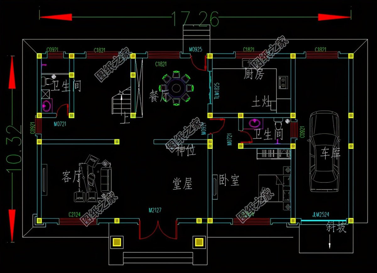 農(nóng)村帶車庫(kù)房子設(shè)計(jì)圖，建房沒(méi)車庫(kù)怎么行，趕快收了回家建一棟