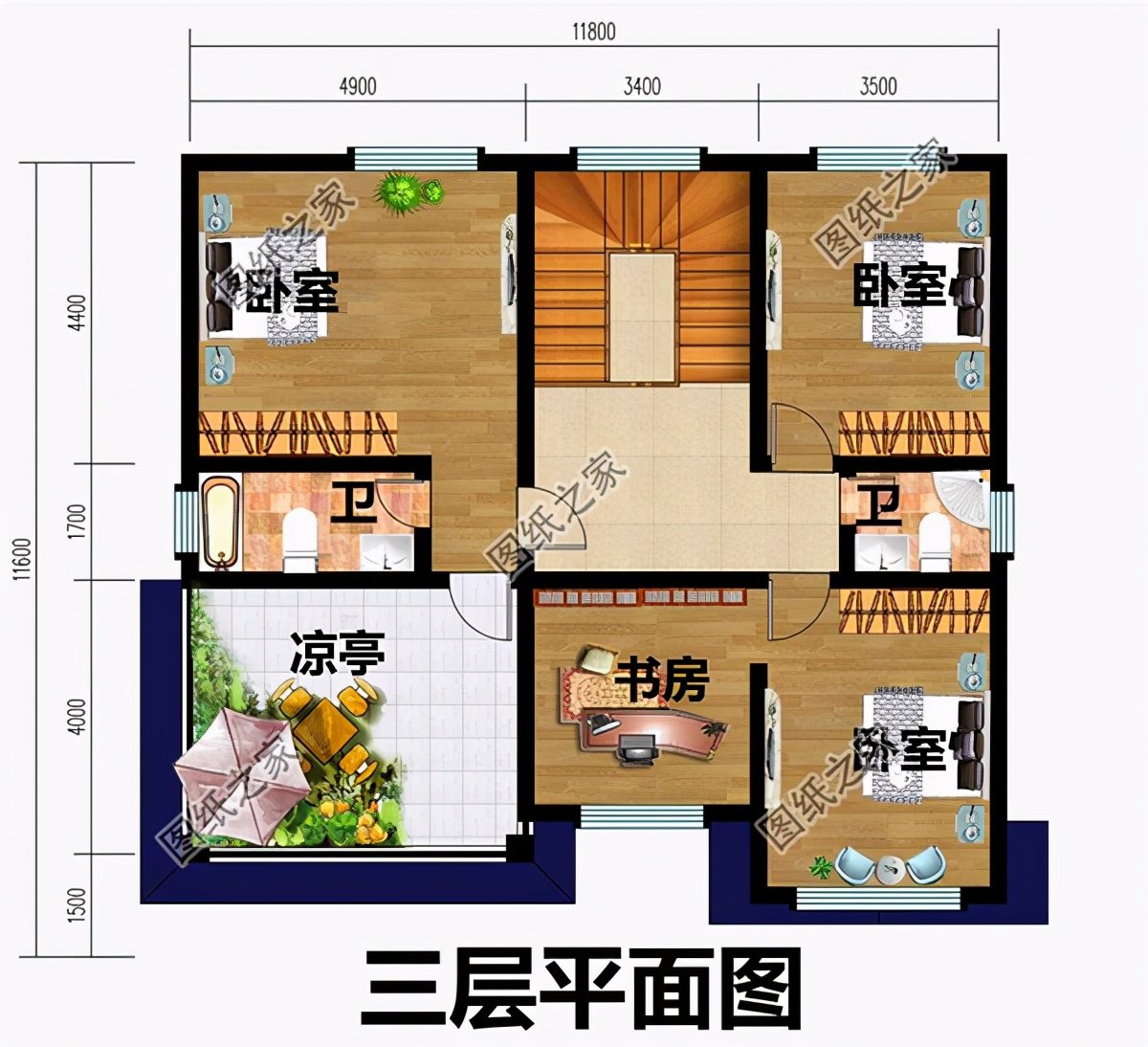 農(nóng)村三層復(fù)式樓房設(shè)計圖，挑高客廳，公認的農(nóng)村好戶型