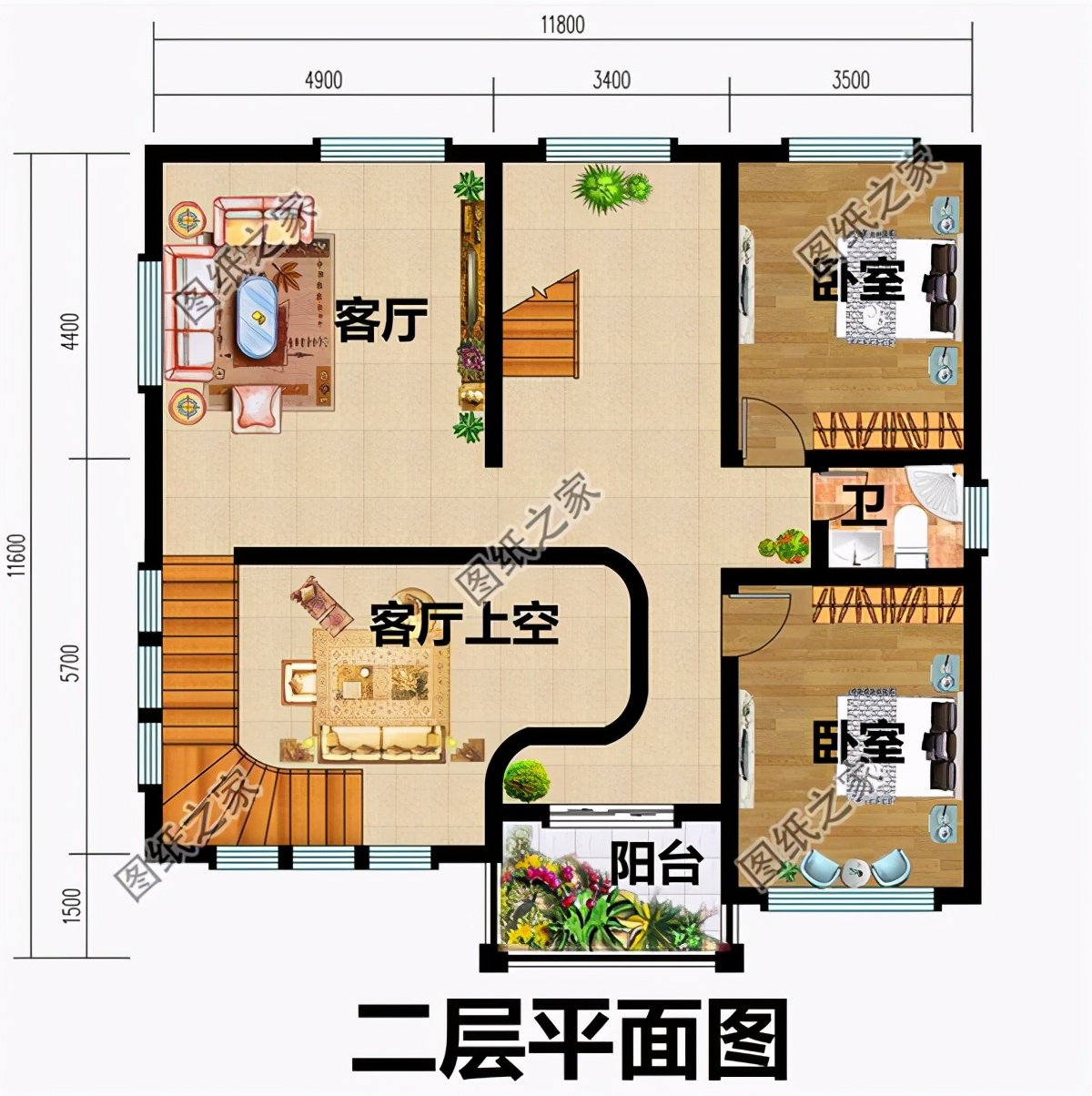 農(nóng)村三層復(fù)式樓房設(shè)計圖，挑高客廳，公認的農(nóng)村好戶型