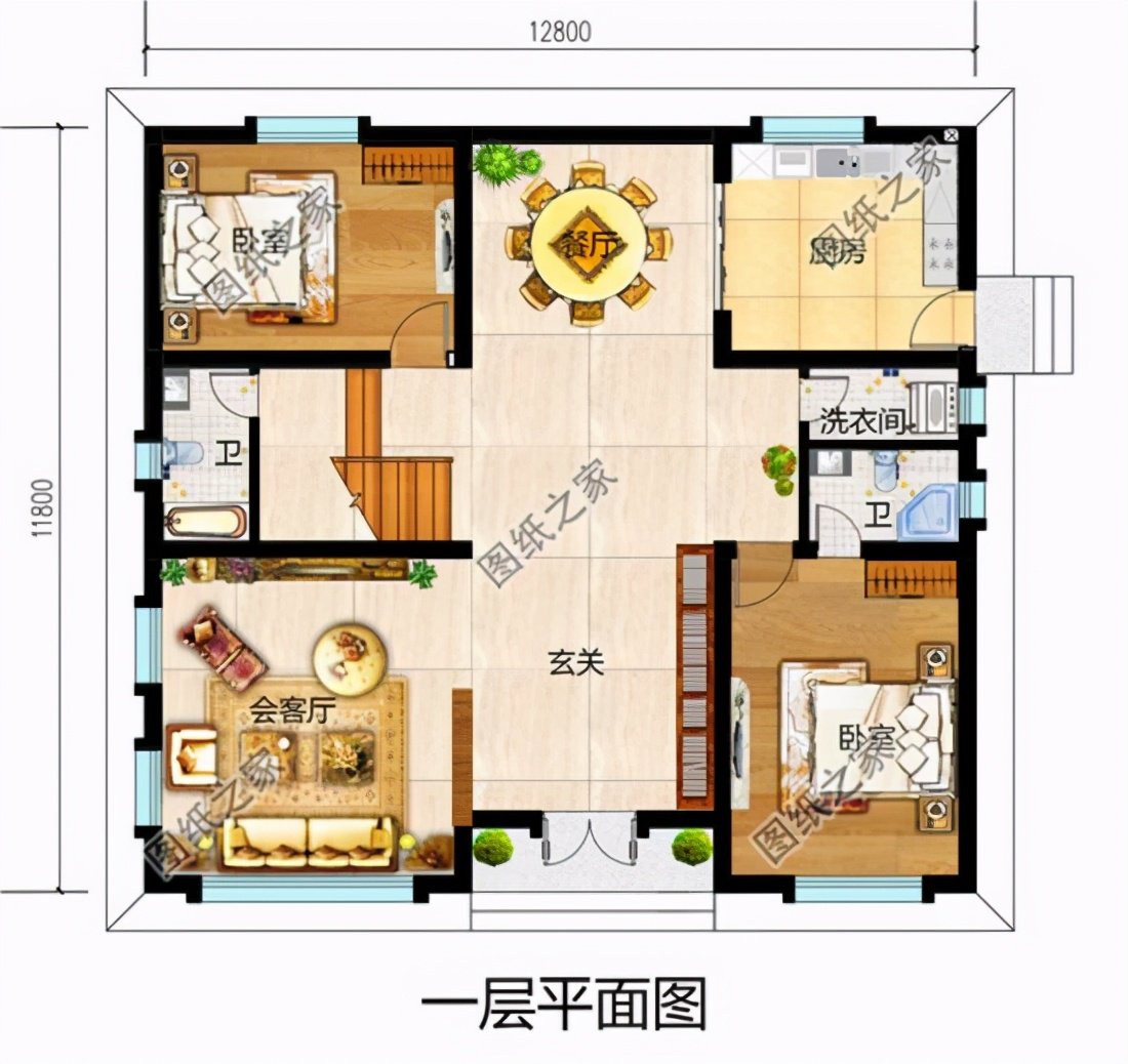 最受歡迎的戶型來啦，占地13x12米自建樓房設(shè)計(jì)圖，含全套施工圖
