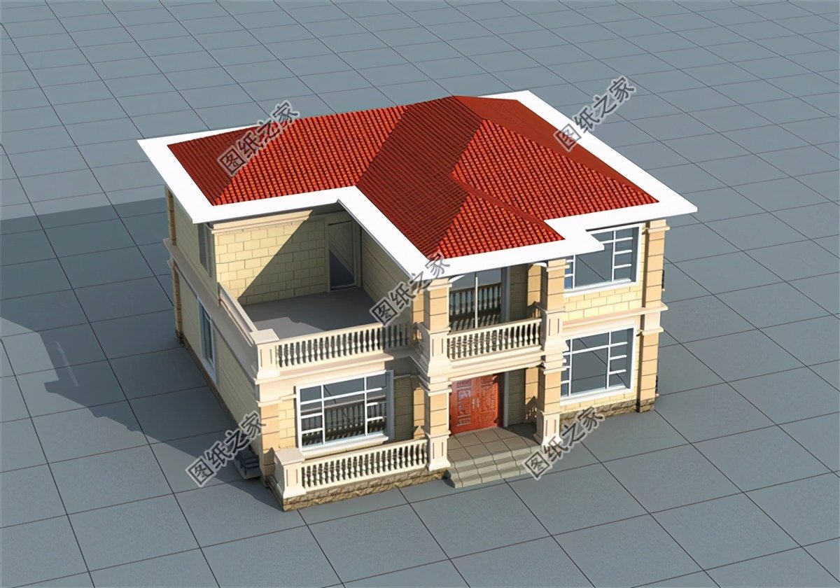 12米×12米建房設(shè)計圖，有露臺設(shè)計，農(nóng)村建房就蓋這樣的戶型