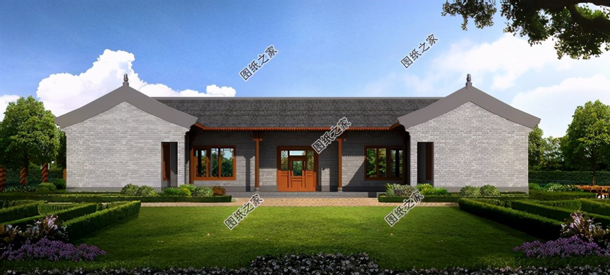 鄉(xiāng)村建的四合院一層設(shè)計(jì)，百萬(wàn)豪宅的既視感，開(kāi)啟一年好兆頭