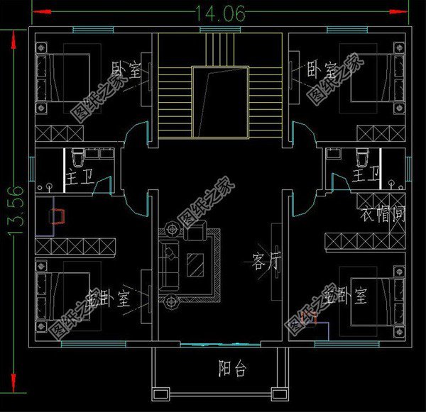 14米乘13米的農(nóng)村樓房設(shè)計，造型美觀，村里看了都夸好