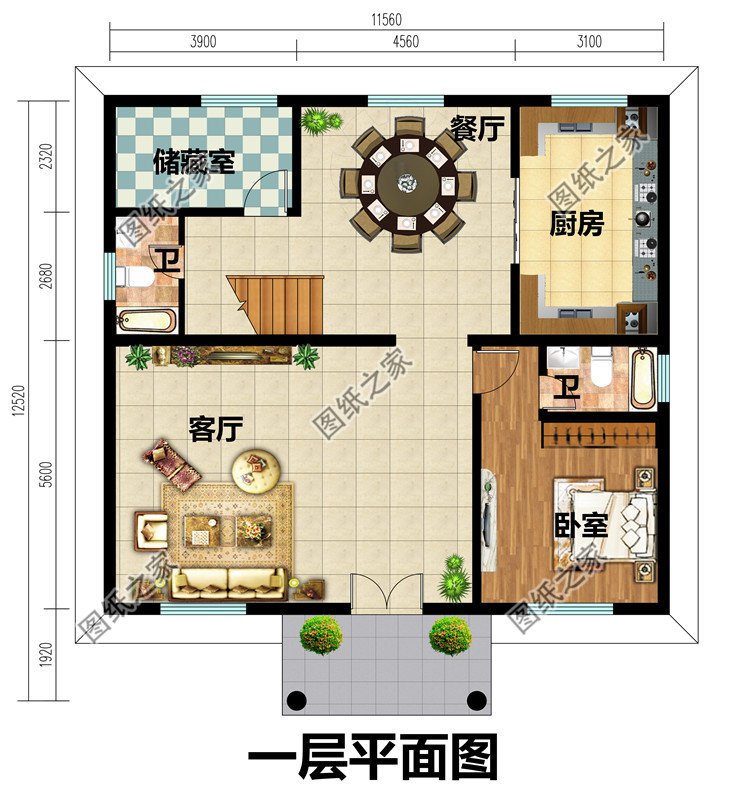 鄉(xiāng)村三層簡(jiǎn)單自建房子設(shè)計(jì)圖