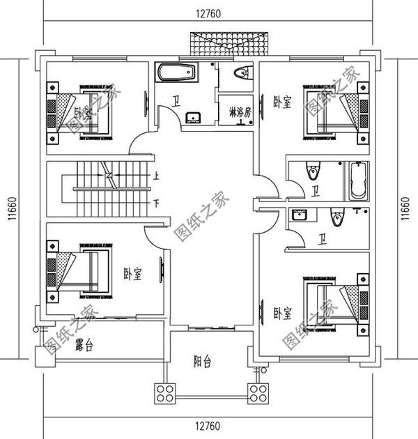 帶堂屋或者神位的農(nóng)村自建四層別墅，老家建房一定要有的設(shè)計(jì)