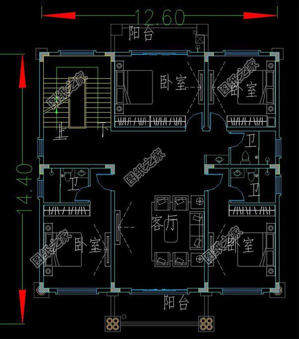 帶堂屋或者神位的農(nóng)村自建四層別墅，老家建房一定要有的設(shè)計(jì)