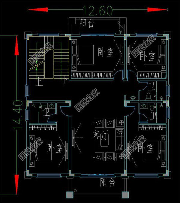 帶堂屋或者神位的農(nóng)村自建四層別墅，老家建房一定要有的設(shè)計(jì)