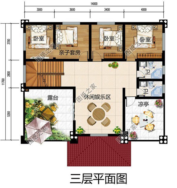 農(nóng)村165平三層別墅戶(hù)型圖，品位提升，主體造價(jià)均不超過(guò)25萬(wàn)