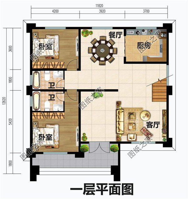 三層現(xiàn)代帶陽臺(tái)別墅圖，精致美觀，拿到圖紙立馬回去建！