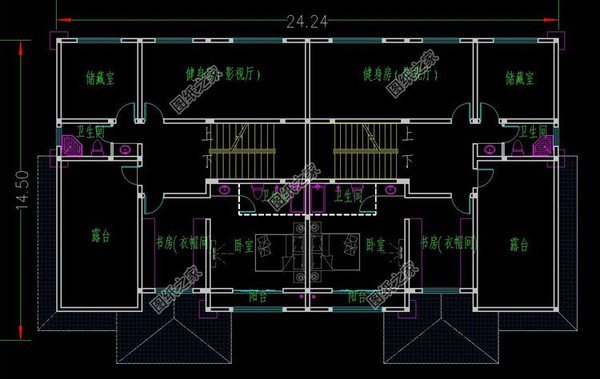 農村自建六開間的雙拼別墅，兄弟建房不能錯過，來看看