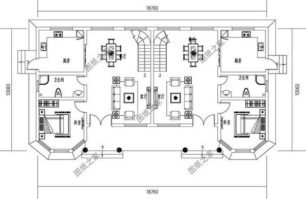 農村自建六開間的雙拼別墅，兄弟建房不能錯過，來看看