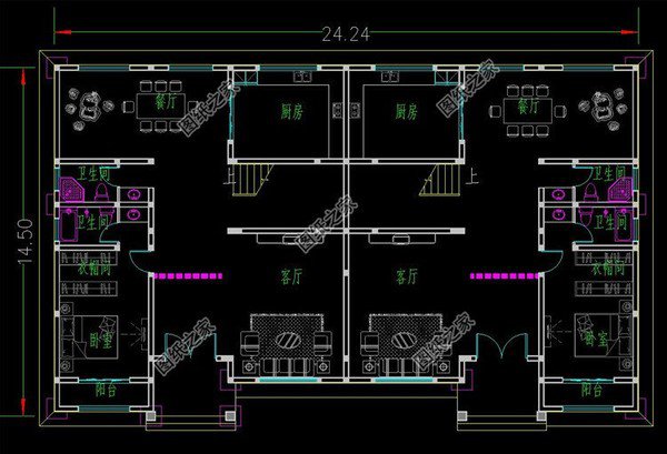 農村自建六開間的雙拼別墅，兄弟建房不能錯過，來看看