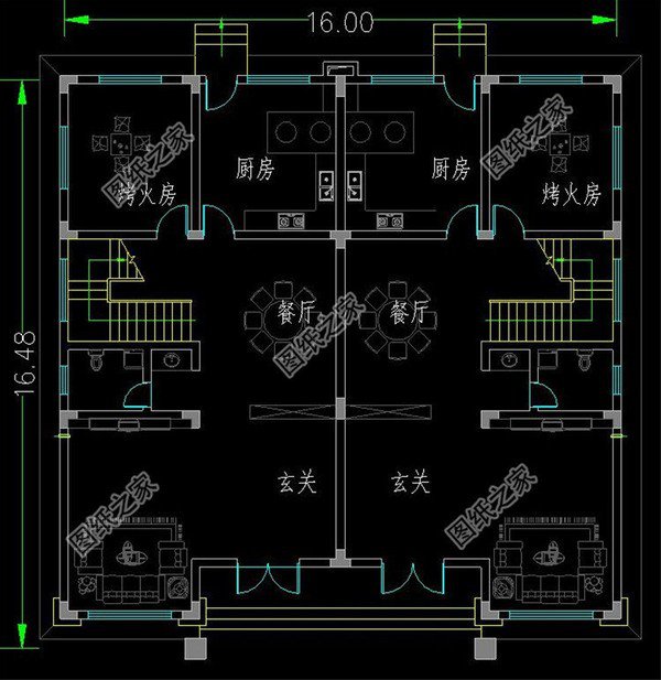 在240平米左右的雙拼自建房，專業(yè)圖紙做參考，大家還在等什么