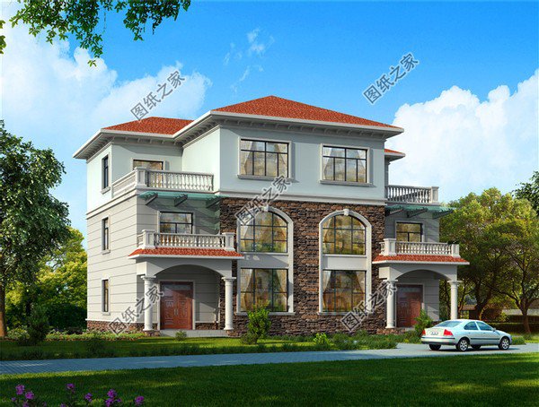 分享三款雙拼三層別墅設(shè)計(jì)圖，每一套都有亮點(diǎn)，建好之后高端又上檔次