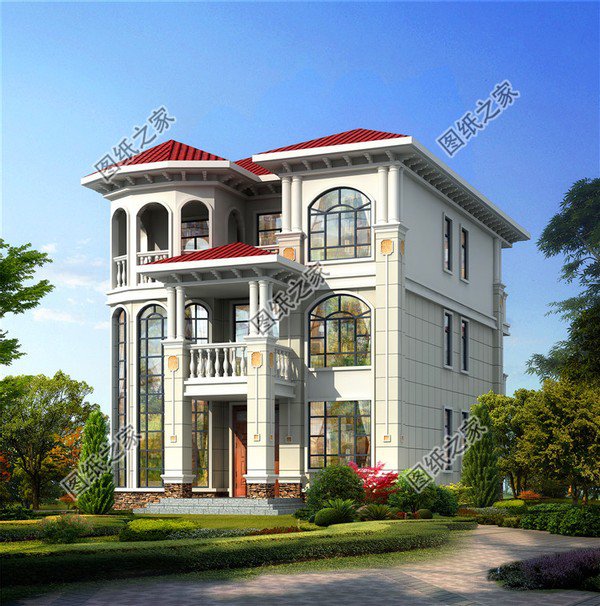 三套農(nóng)村三層大別墅效果圖，高端大氣上檔次，不用百萬(wàn)也可建