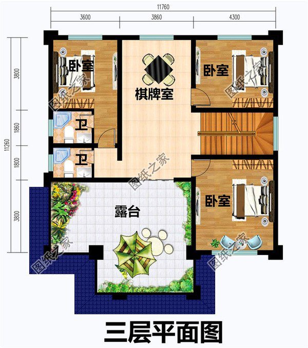 超完美帶露臺(tái)三層別墅設(shè)計(jì)圖，造價(jià)經(jīng)濟(jì)實(shí)惠，不是土豪也能夠設(shè)計(jì)