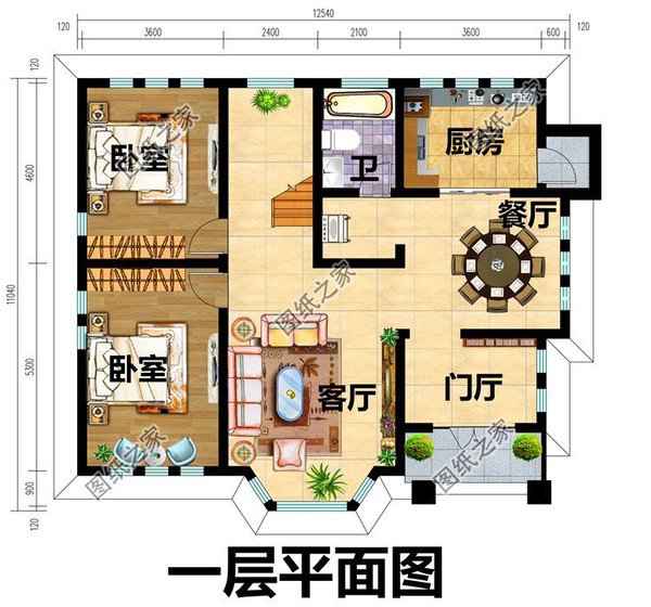 簡單戶型二層樓效果圖，戶型簡約造價低，農(nóng)村建房無壓力