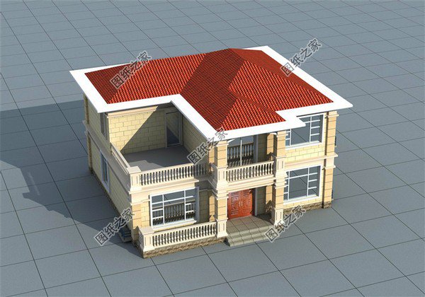 簡單戶型二層樓效果圖，戶型簡約造價低，農(nóng)村建房無壓力