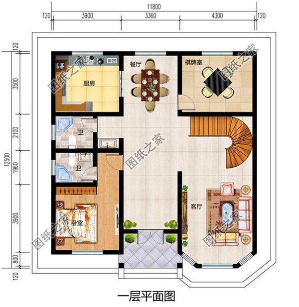 簡單戶型二層樓效果圖，戶型簡約造價低，農(nóng)村建房無壓力