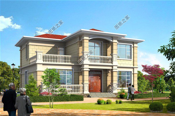 簡單戶型二層樓效果圖，戶型簡約造價低，農(nóng)村建房無壓力