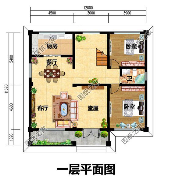簡單戶型二層樓效果圖，戶型簡約造價低，農(nóng)村建房無壓力