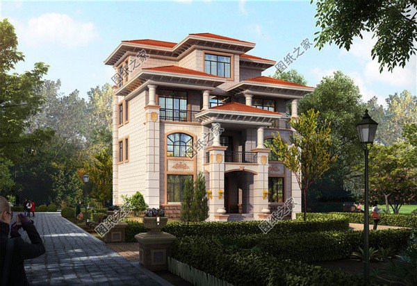 四層大戶(hù)型別墅設(shè)計(jì)圖，建在農(nóng)村倍有面，未來(lái)建房標(biāo)桿