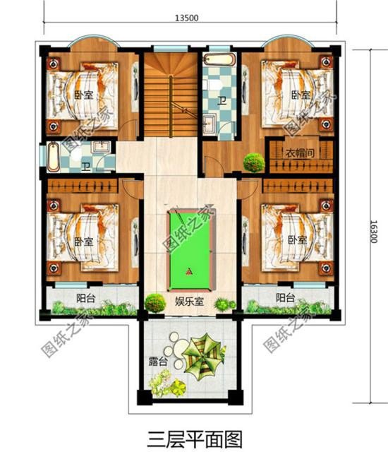 四層大戶(hù)型別墅設(shè)計(jì)圖，建在農(nóng)村倍有面，未來(lái)建房標(biāo)桿