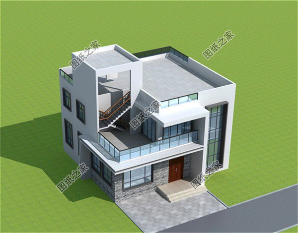 現(xiàn)代二層別墅設(shè)計圖，造價低外觀美，收藏后趕快回家建吧
