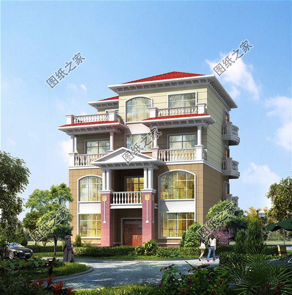 農村四層樓房外觀效果圖，豪華氣派，建好人人羨慕
