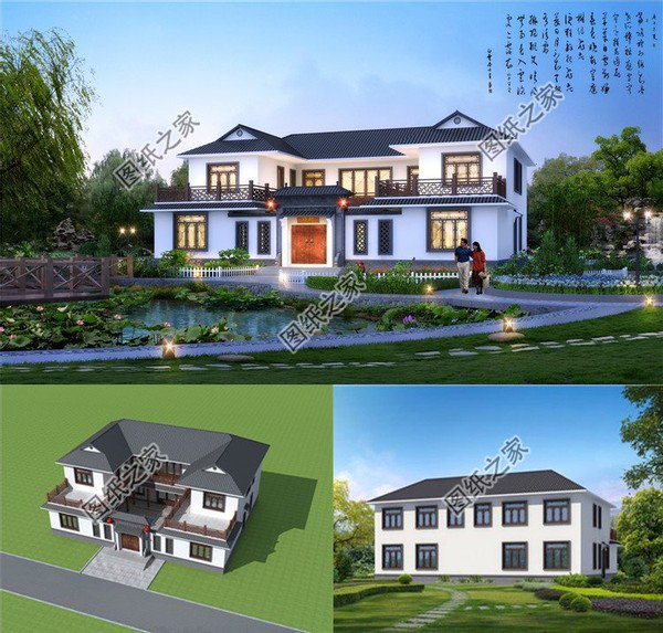 農(nóng)村中式古典自建房圖，建房大熱風(fēng)格，自然與生活美好成詩