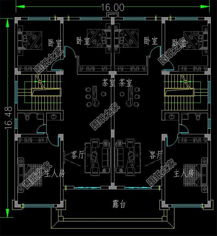 兩戶四間自建房設(shè)計(jì)圖，不怕家里面積小，雙拼別墅照樣建