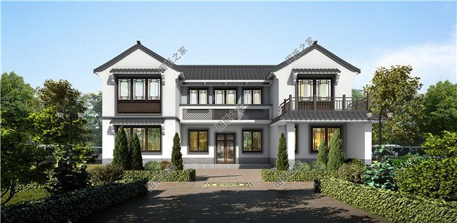 農(nóng)村20萬四合院設(shè)計圖，青山綠水間，享受農(nóng)村生活