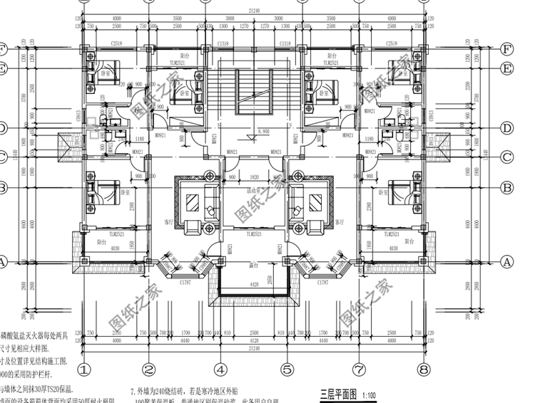 農(nóng)村兄弟雙拼戶型設(shè)計圖，適合兄弟一起建房，親戚看了都說太漂亮