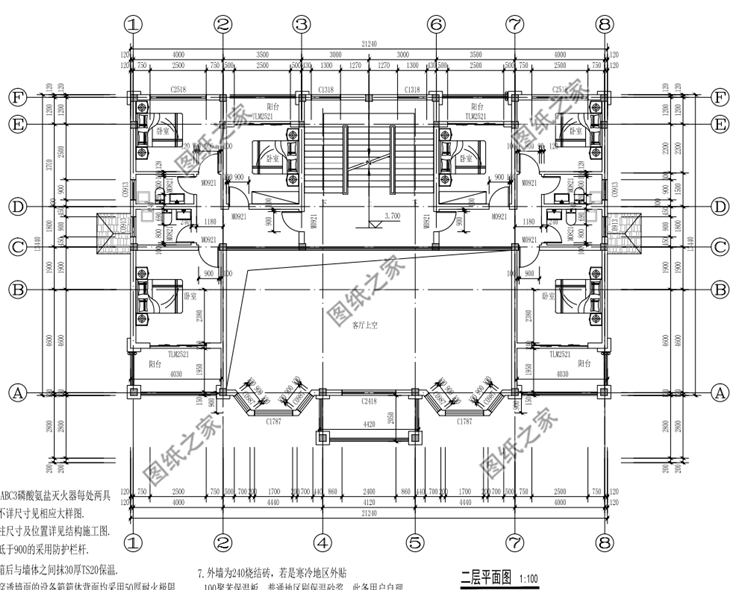 農(nóng)村兄弟雙拼戶型設(shè)計圖，適合兄弟一起建房，親戚看了都說太漂亮