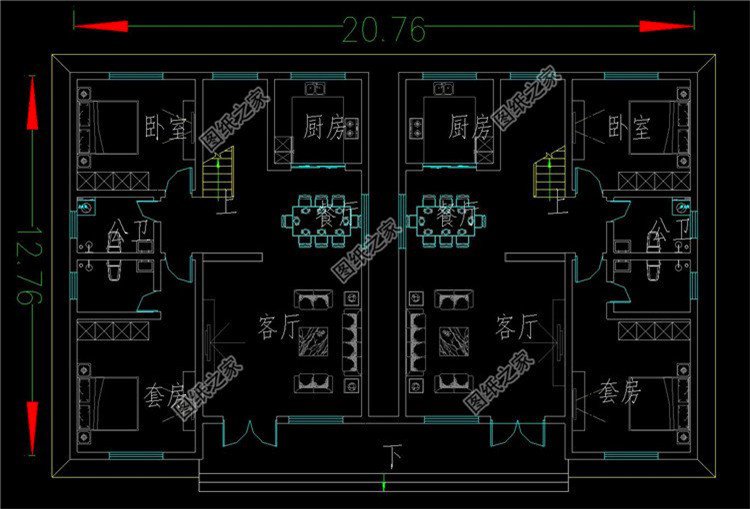 兄弟二層雙拼戶型圖，兄弟建房齊上陣，羨慕倒一大片親戚朋友
